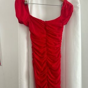 Showpo ruched red dress